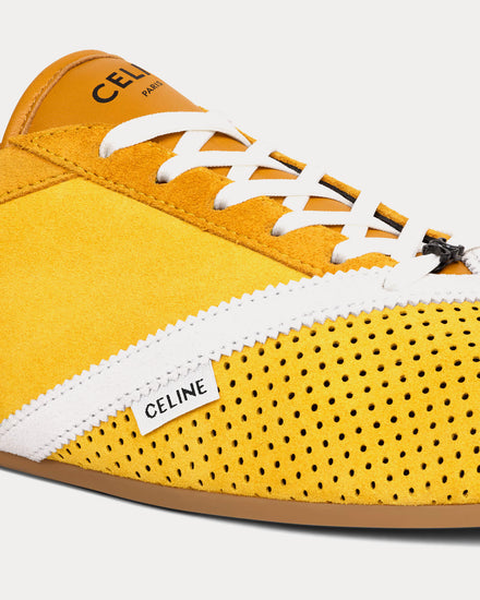 Celine The Flat Sunflower / White Low Top Sneakers - 4