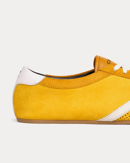 Celine The Flat Sunflower / White Low Top Sneakers - 3