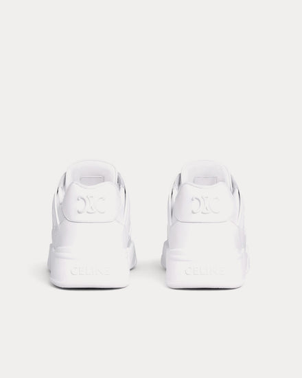 Celine CT-09 Calfskin Leather & Mesh Optic White Low Top Sneakers - 3