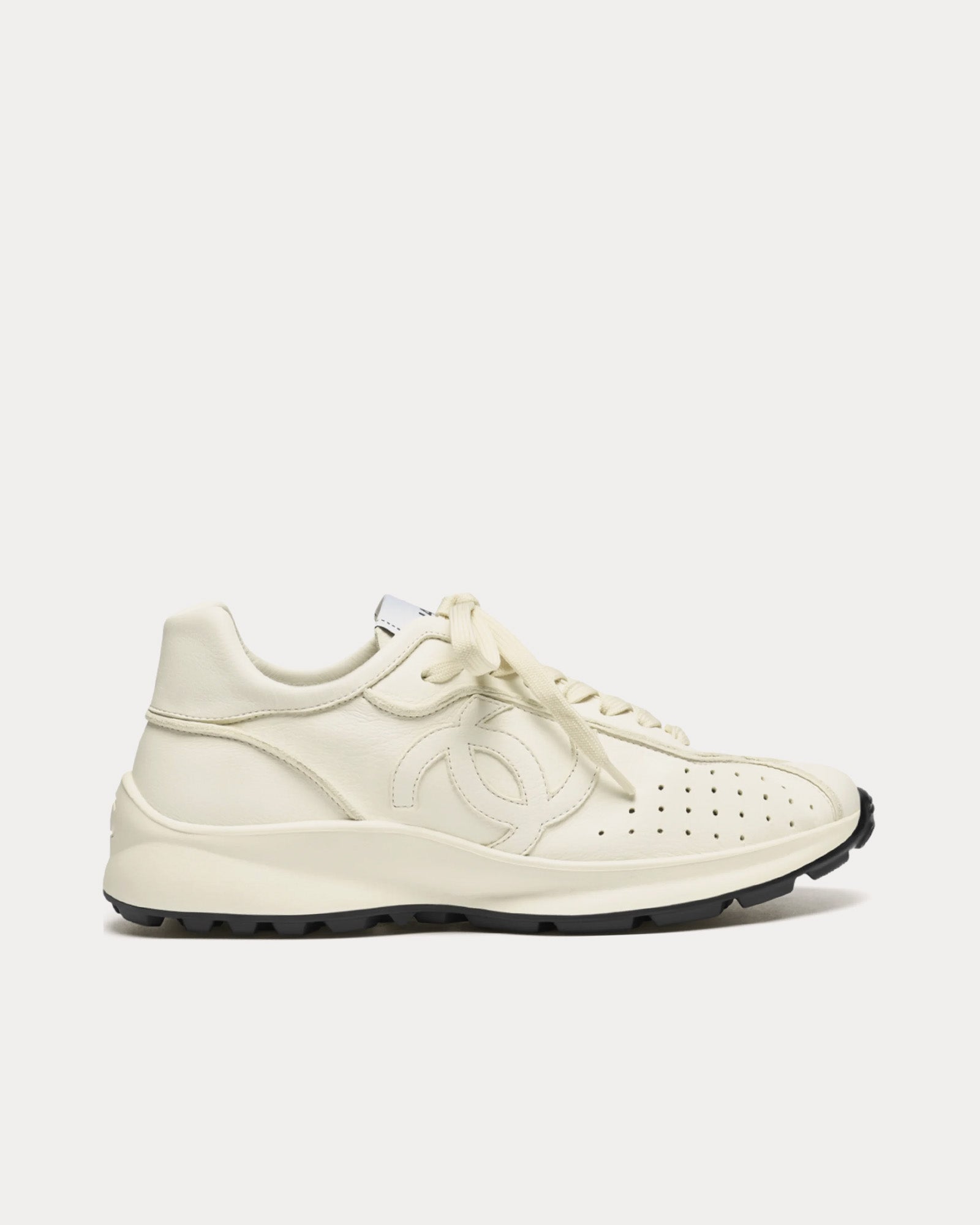 Chanel Women's Leather White Low Top Sneakers
