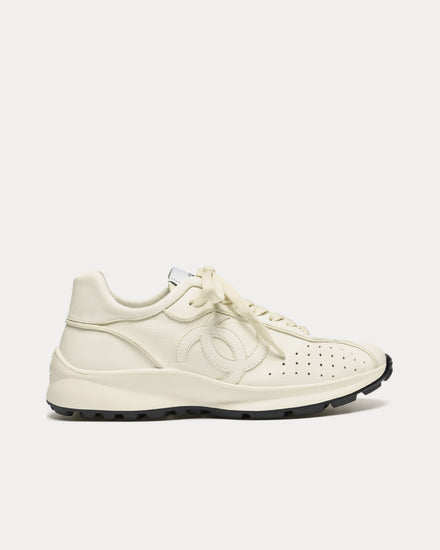 Chanel Women's Leather White Low Top Sneakers & Trainers