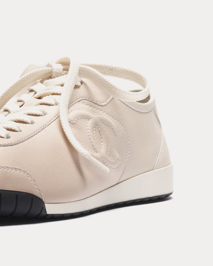 Chanel Printed Calfskin Beige Low Top Sneakers - 2