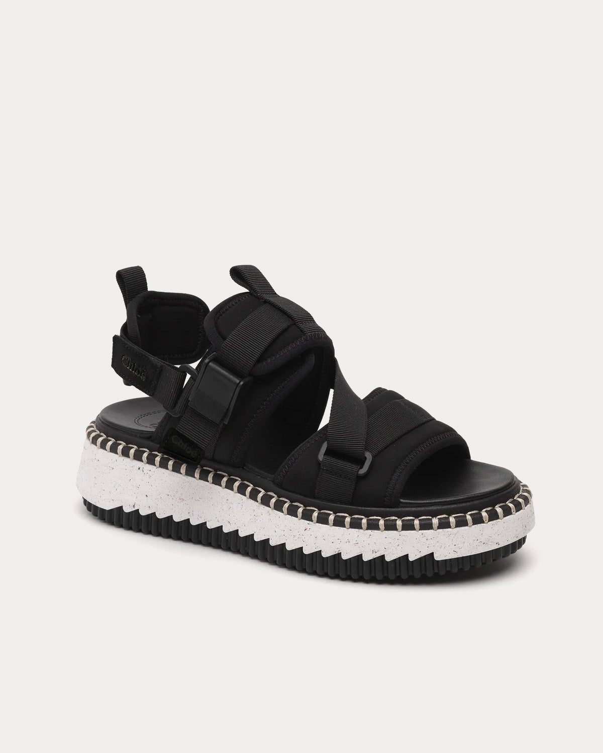 Chloé - Lilli Flat Nomad Black Sandals
