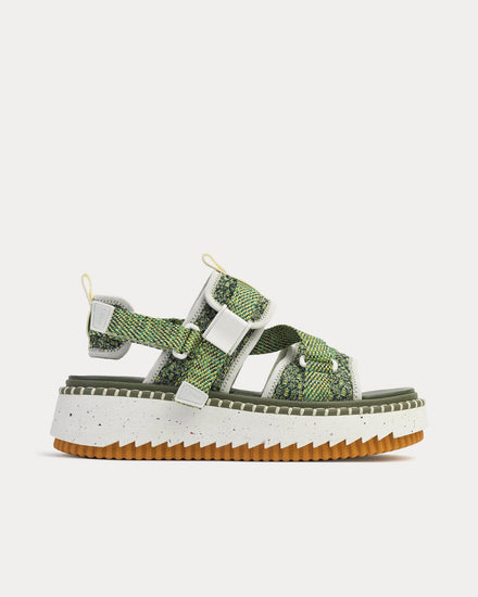Chloé Lilli Flat Forrest Green Sandals - 1