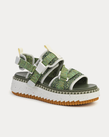 Chloé Lilli Flat Forrest Green Sandals - 2
