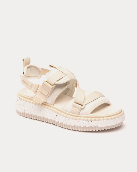 Chloé Lilli Flat Nomad White Sandals - 3
