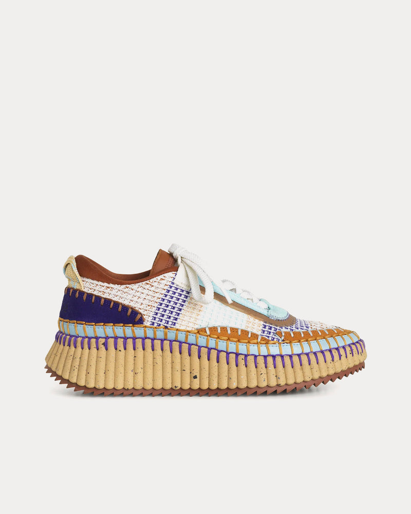 Chloé Nama Blue / Brown Low Top Sneakers - 1