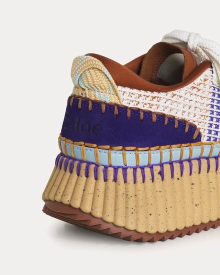 Chloé Nama Blue / Brown Low Top Sneakers - 4