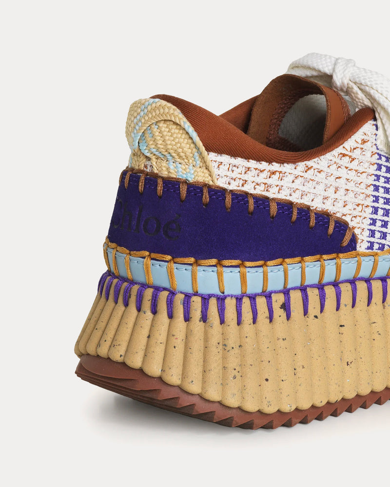 Chloé Nama Blue / Brown Low Top Sneakers - 4
