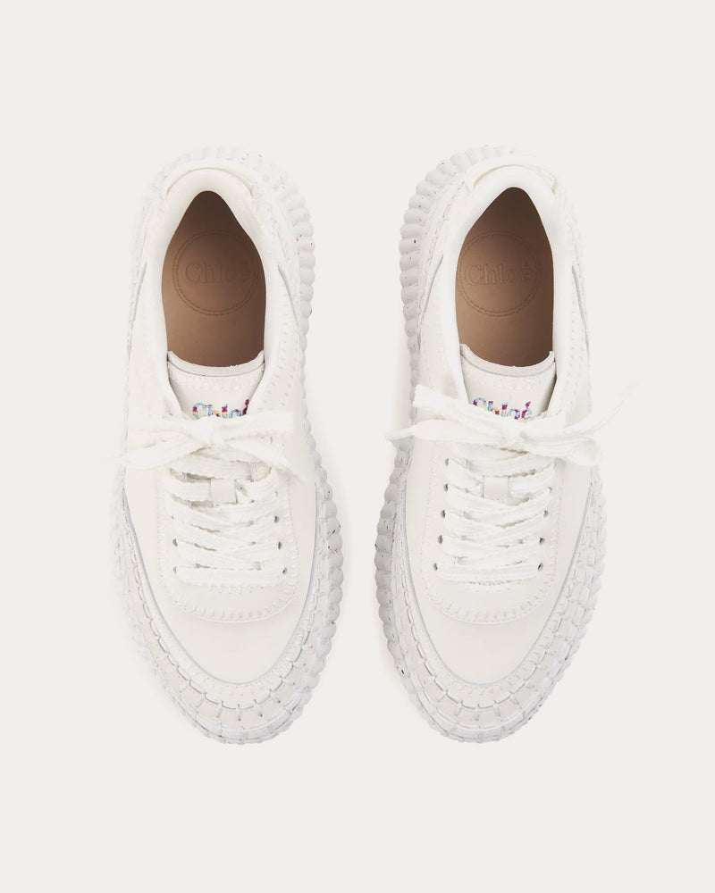 Chloé Nama Brilliant White Low Top Sneakers - 2