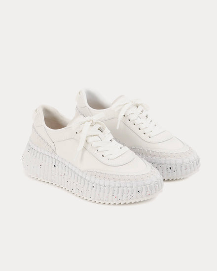 Chloé Nama Brilliant White Low Top Sneakers - 4