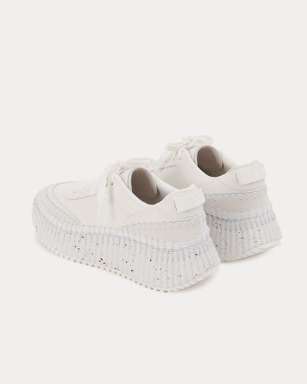 Chloé Nama Brilliant White Low Top Sneakers - 3