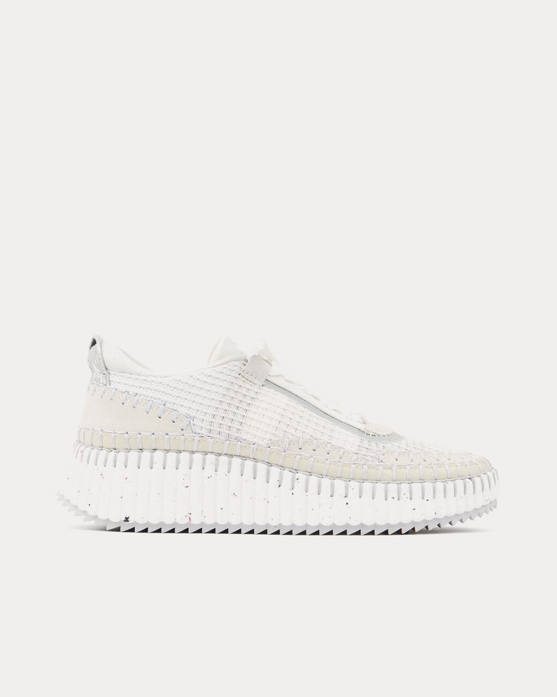 Chloé Nama Cloudy Grey Low Top Sneakers - 1