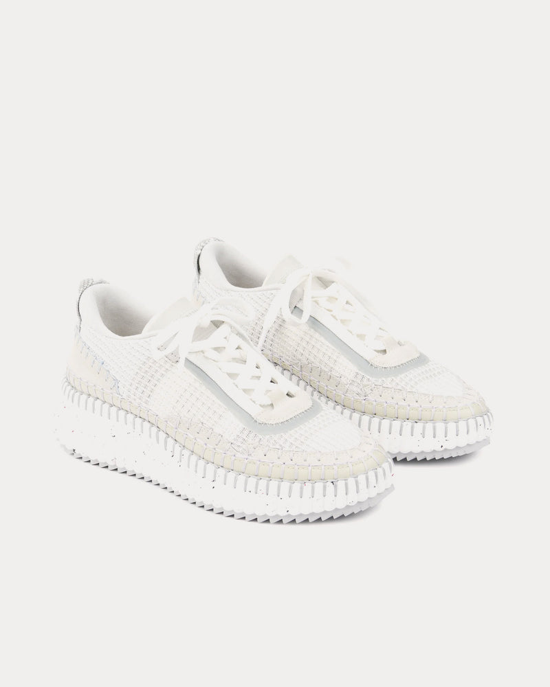 Chloé Nama Cloudy Grey Low Top Sneakers - 3