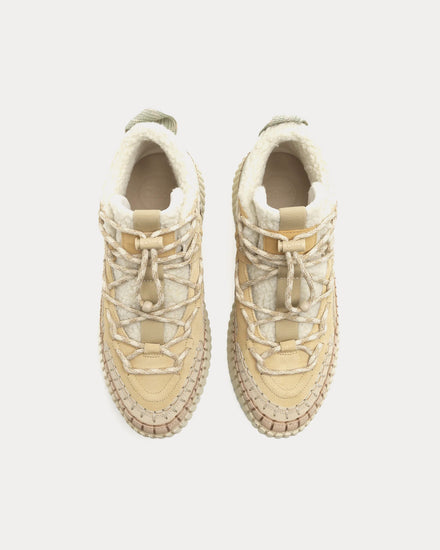 Chloé Nama Lace-Up Milky Mint Mid Top Sneakers - 2
