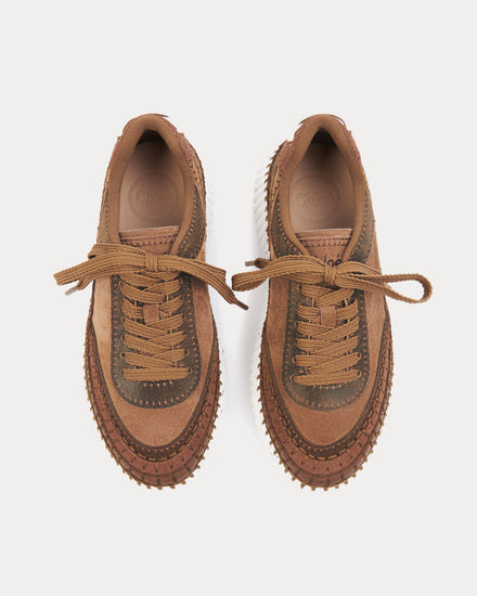 Chloé Nama Oak Brown Low Top Sneakers - 2