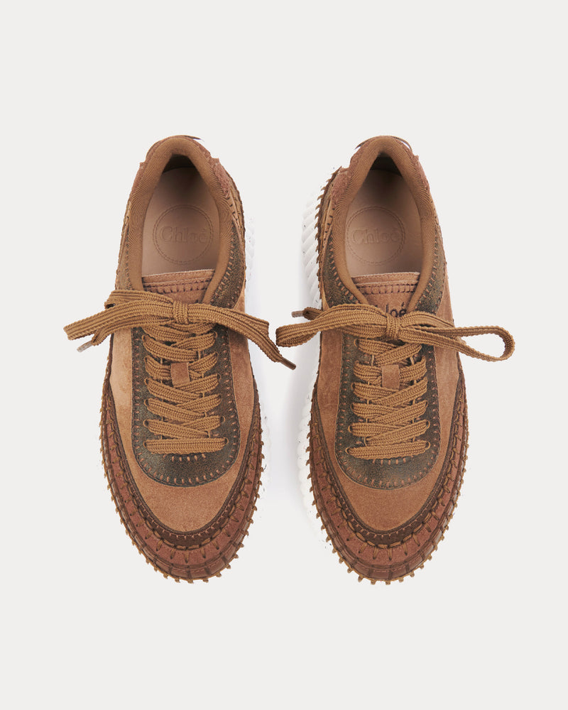 Chloé Nama Oak Brown Low Top Sneakers - 2