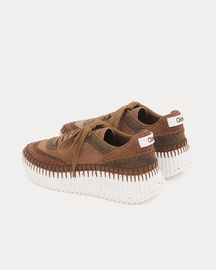 Chloé Nama Oak Brown Low Top Sneakers - 4