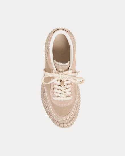 Chloé Nama Powder Beige Low Top Sneakers - 2