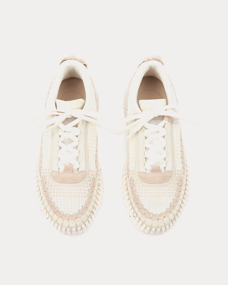 Chloé Nama Powder Beige Low Top Sneakers - 2