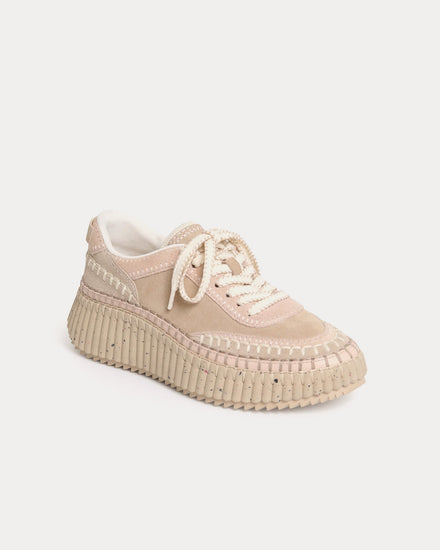 Chloé Nama Powder Beige Low Top Sneakers - 3