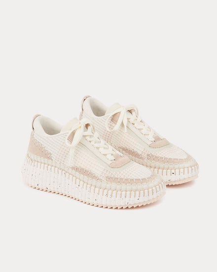 Chloé Nama Powder Beige Low Top Sneakers - 3