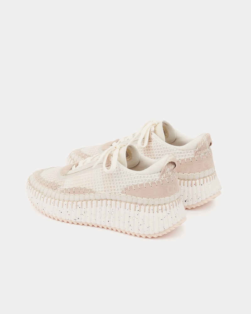 Chloé Nama Powder Beige Low Top Sneakers - 4