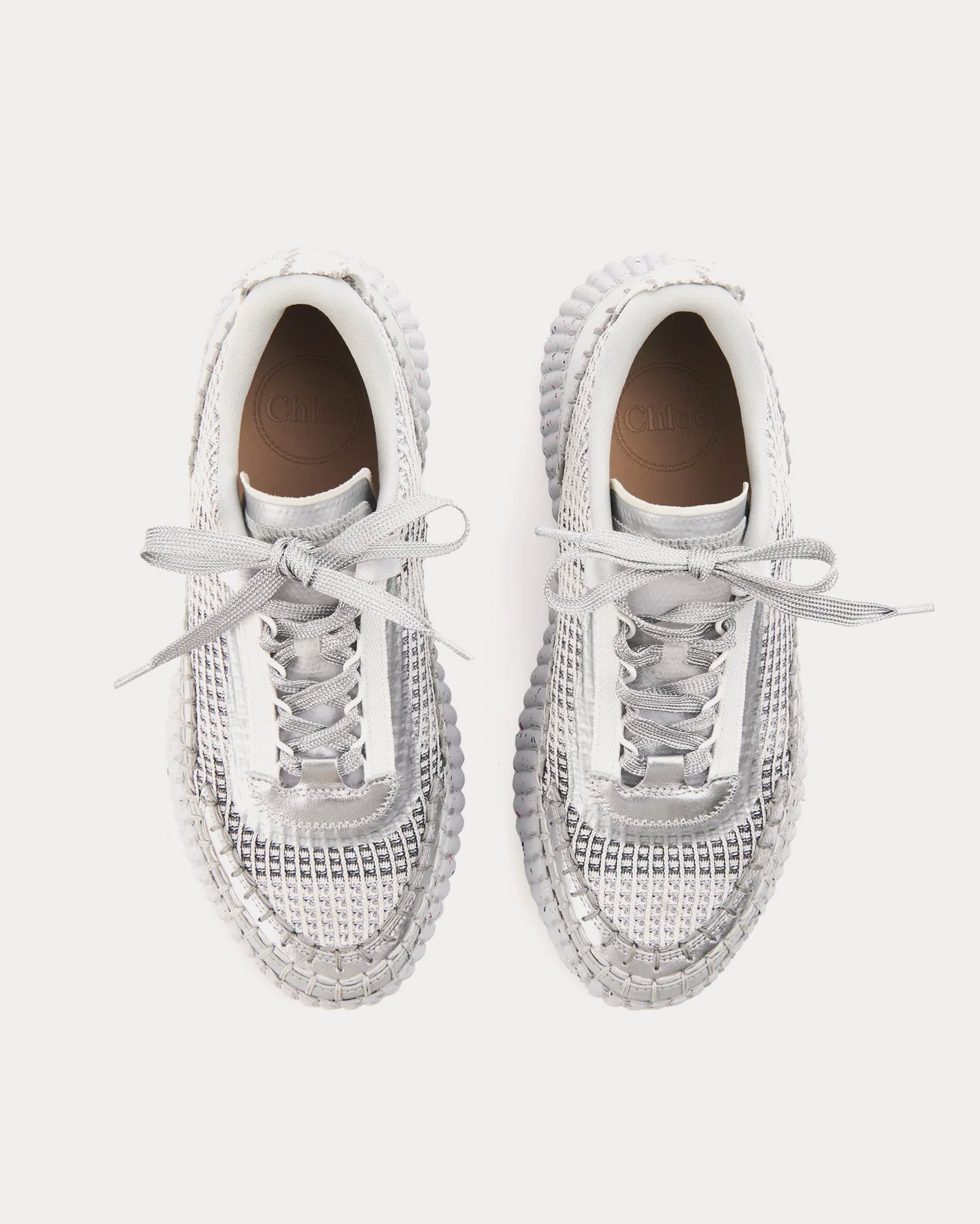 Chloé - Nama Silver Low Top Sneakers