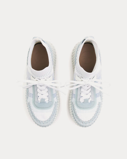 Chloé Nama Wedge Delicate Blue High Top Sneakers - 2