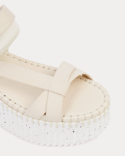 Chloé Nama Wedge Natural Sandals - 3