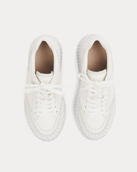 Chloé Nama Wedge White Low Top Sneakers - 2