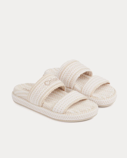 Chloé Rori Flat White Mules - 3