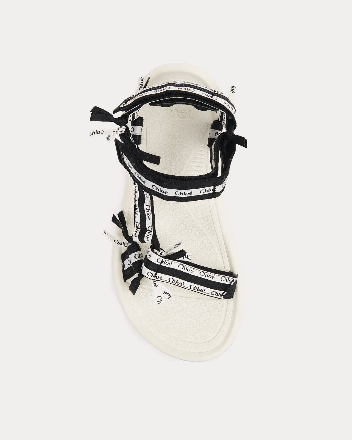 Chloé x Teva - Hurricane XLT2 Ampsole White / Black Flat Sandals