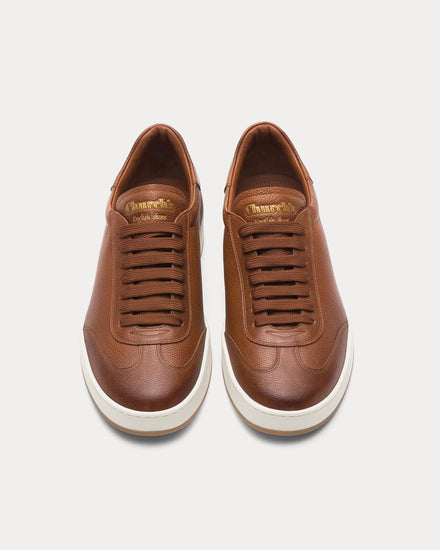 Church's Largs Grain Calfskin Walnut Low Top Sneakers - 2