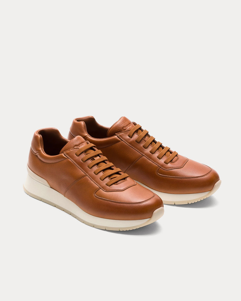Church's Livingston Grain Calfskin Walnut Low Top Sneakers - 3