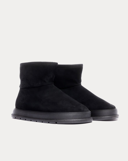 Cole Buxton The Big Boot Suede & Shearling Black Boots - 2