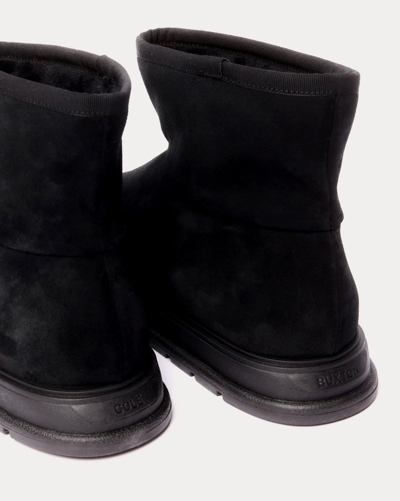 Cole Buxton The Big Boot Suede & Shearling Black Boots - 3