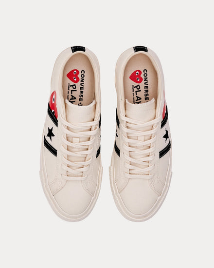 Converse x Comme des Garçons PLAY One Star Academy Pro White / Red Low Top Sneakers - 2