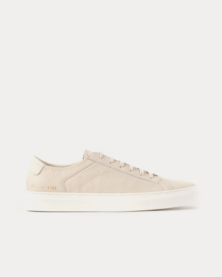 Common Projects Achilles Full-Grain Leather Beige Low Top Sneakers - 1