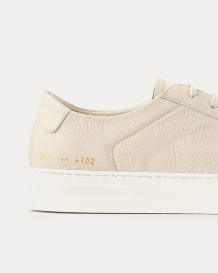 Common Projects Achilles Full-Grain Leather Beige Low Top Sneakers - 4
