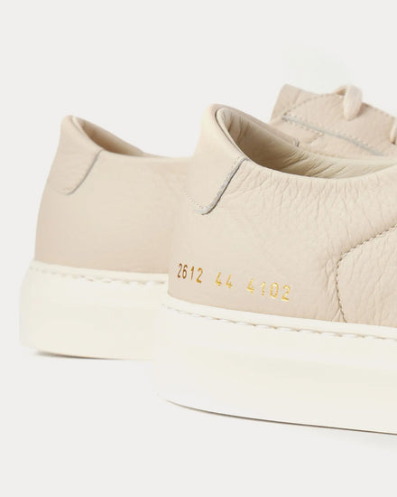 Common Projects Achilles Full-Grain Leather Beige Low Top Sneakers - 5