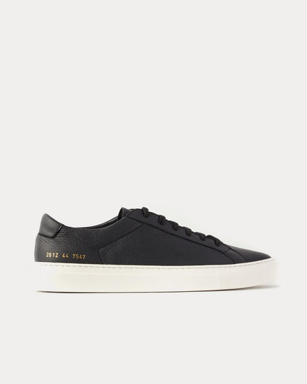 Common Projects Achilles Full-Grain Leather Black Low Top Sneakers - 1