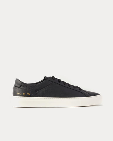 Common Projects Achilles Full-Grain Leather Black Low Top Sneakers