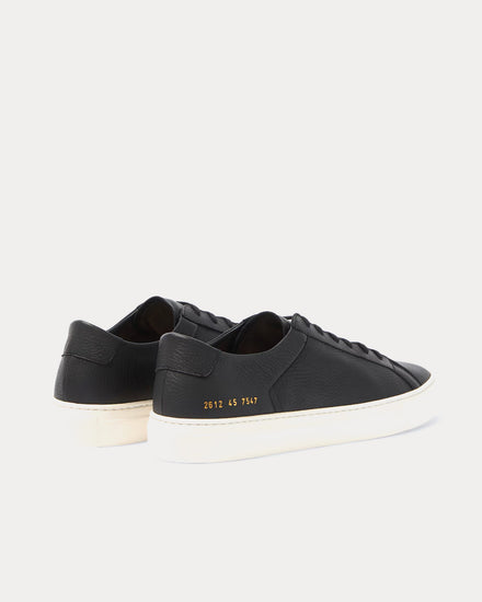 Common Projects Achilles Full-Grain Leather Black Low Top Sneakers - 4