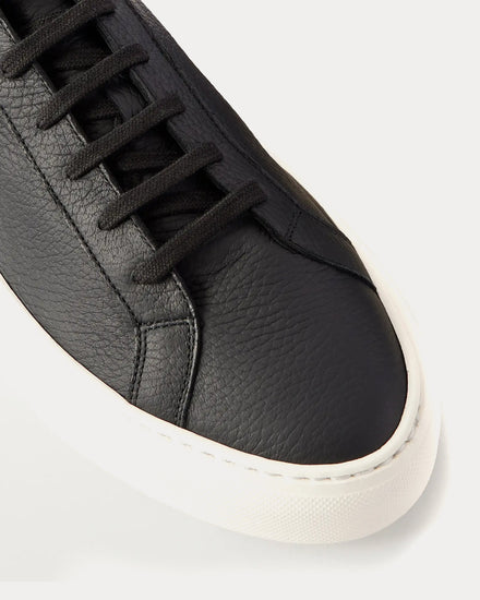Common Projects Achilles Full-Grain Leather Black Low Top Sneakers - 6