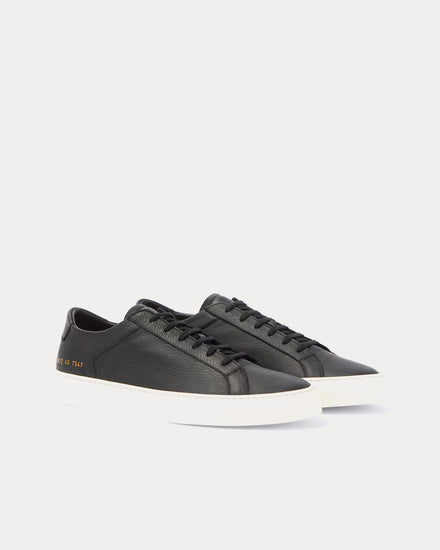Common Projects Achilles Full-Grain Leather Black Low Top Sneakers - 3