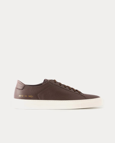 Common Projects Achilles Full-Grain Leather Brown Low Top Sneakers