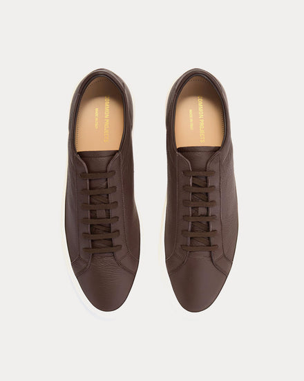 Common Projects Achilles Full-Grain Leather Brown Low Top Sneakers - 2