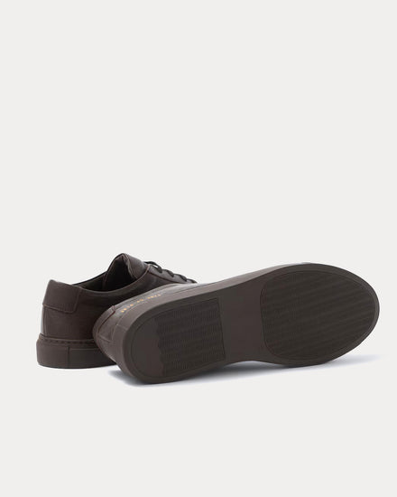 Common Projects Achilles Full-Grain Leather Dark Brown Low Top Sneakers - 5