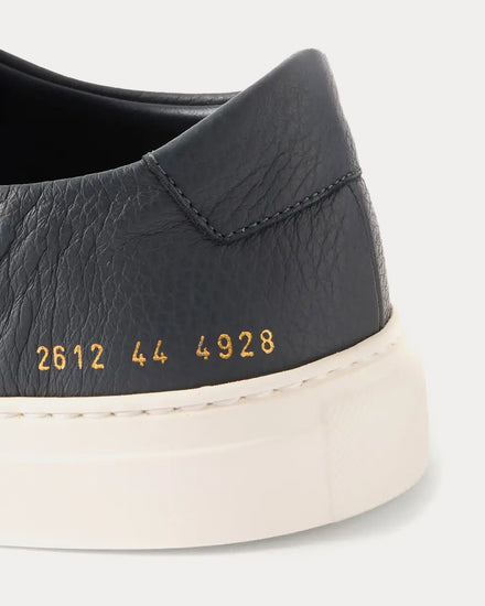 Common Projects Achilles Full-Grain Leather Navy Low Top Sneakers - 6